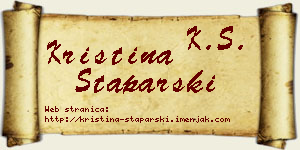 Kristina Staparski vizit kartica